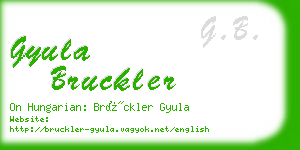 gyula bruckler business card